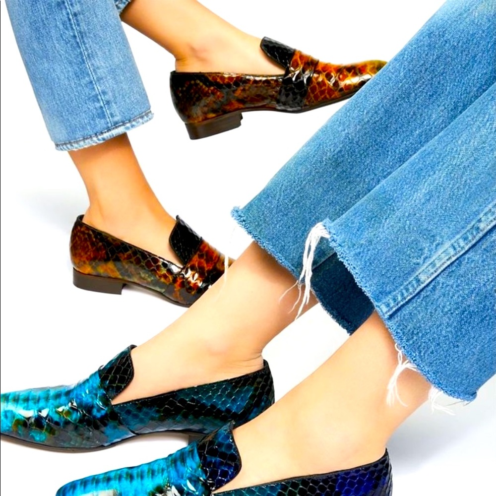 Free People Alligator Loafers